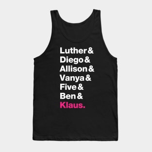 The Umbrella Academy Members - Pink Klaus Tank Top